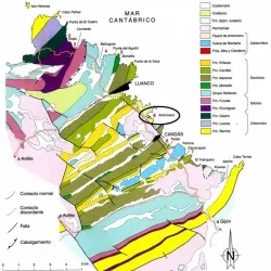 Esquema geológico del este de Peñas